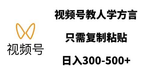 视频号教人学方言，只需复制粘贴，日入多张-富爸爸项目圈