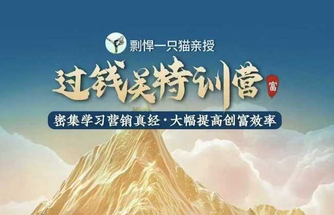 剽悍一只猫-过钱关特训营，学习营销真经 大幅度提高创富效率-富爸爸项目圈