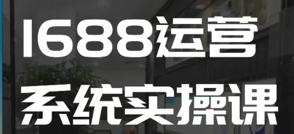 1688高阶运营系统实操课，快速掌握1688店铺运营的核心玩法-富爸爸项目圈