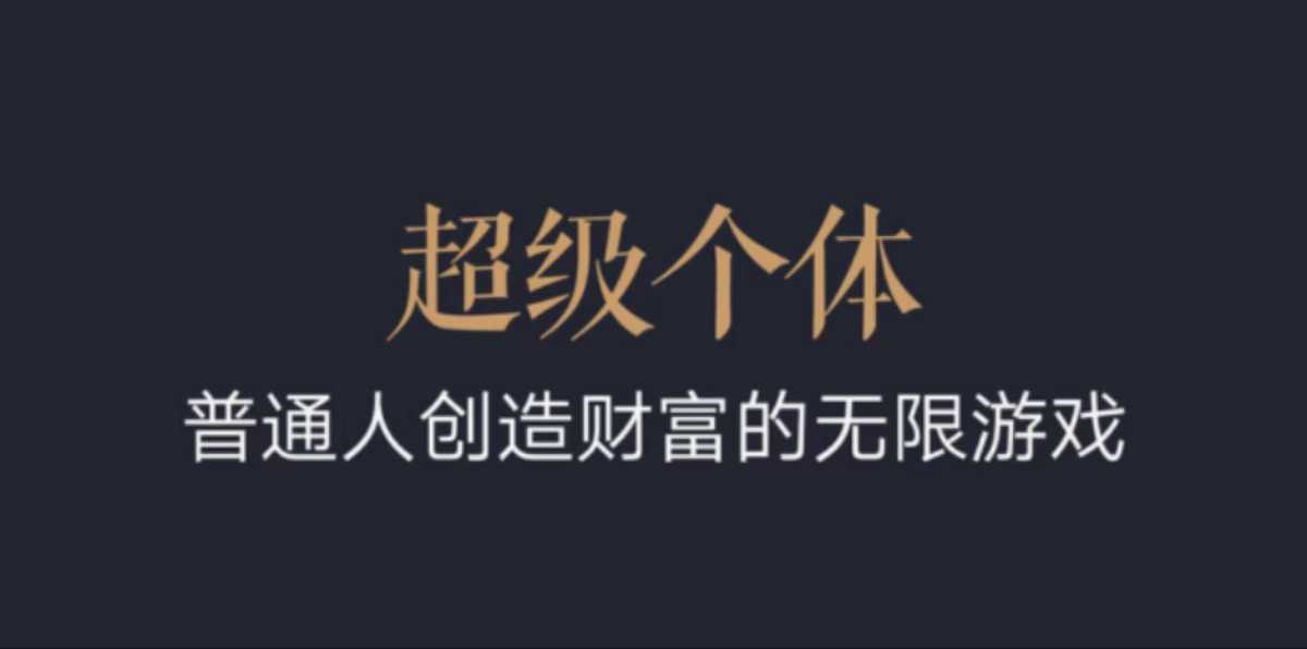 超级个体：2024-2025翻盘指南，普通人创造财富的无限游戏-富爸爸项目圈
