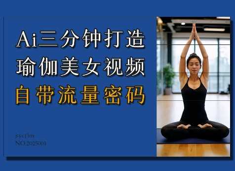 Ai3分钟打造瑜伽美女视频，自带流量密码-富爸爸项目圈