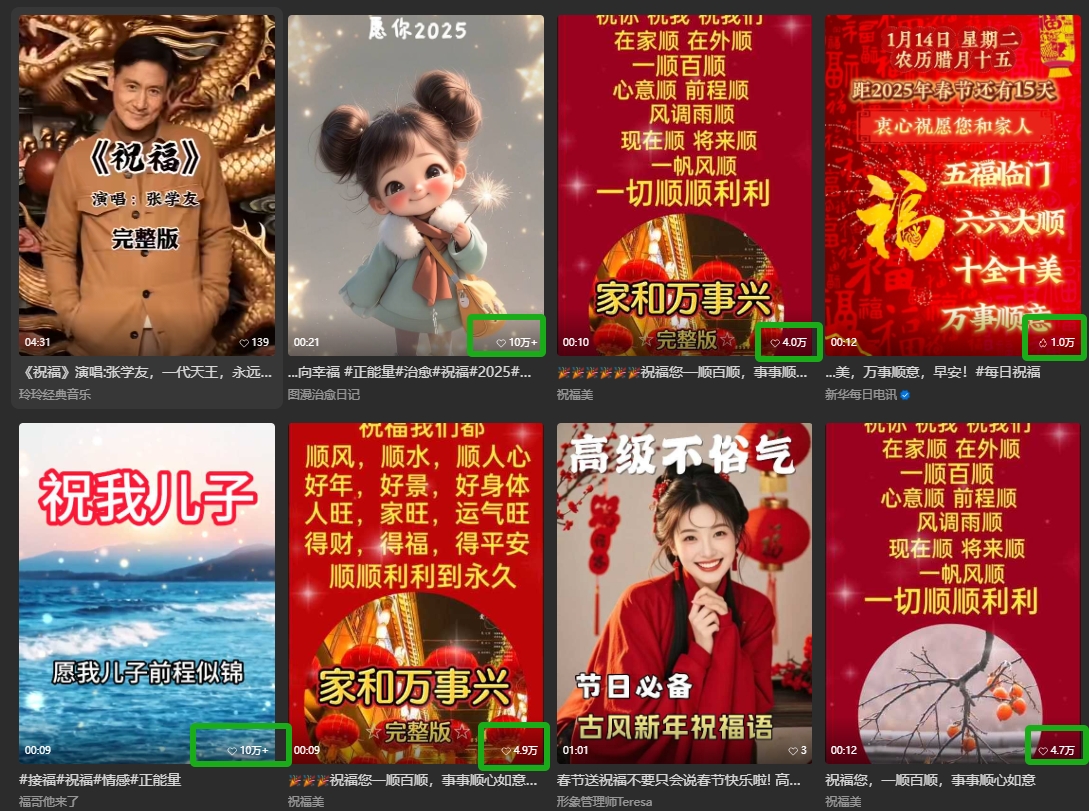 图片[2]-银发经济新年风口，儿女祝福视频爆火，一条作品上万播放，一定要抓住-富爸爸项目圈