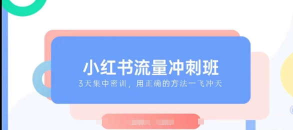 小红书流量冲刺班2025，最懂小红书的女人，快速教你2025年入局小红书-富爸爸项目圈