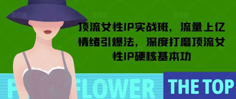 顶流女性IP实战班，流量上亿情绪引爆法，深度打磨顶流女性IP硬核基本功-富爸爸项目圈