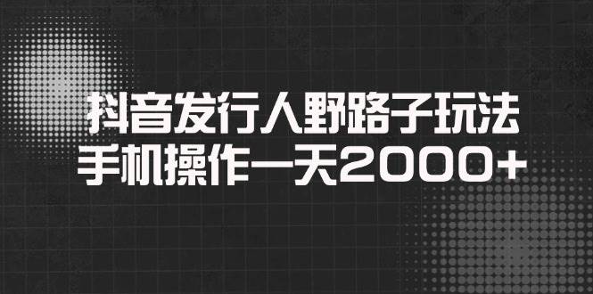 （14068期）抖音发行人野路子玩法，手机操作一天2000+-富爸爸项目圈