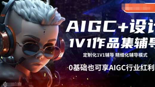 AIGC+设计1V1作品集辅导，0基础也可享AIGC行业红利-富爸爸项目圈