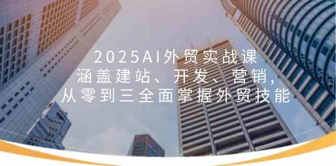 2025AI外贸实战课：涵盖建站、开发、营销, 从零到三全面掌握外贸技能-富爸爸项目圈