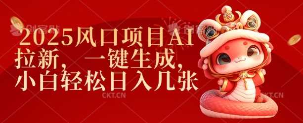 2025风口项目AI拉新，一键生成，小白轻松日入几张-富爸爸项目圈