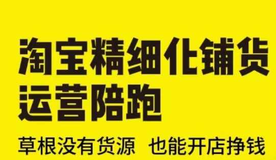 淘宝精细化铺货运营陪跑(部分更新至2025)，草根没有货源 也能开店挣钱-富爸爸项目圈