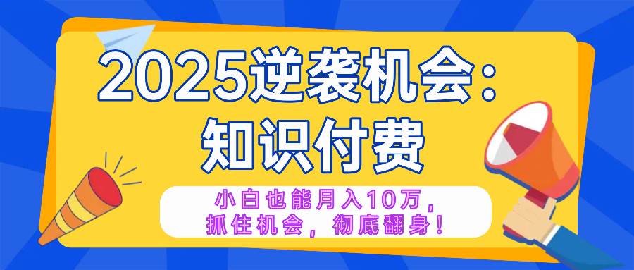 （14166期）2025逆袭项目——知识付费，小白也能月入10万年入百万，抓住机会彻底翻…-富爸爸项目圈