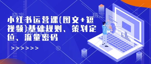 小红书运营课(图文+短视频)基础规则、策划定位、流量密码-富爸爸项目圈