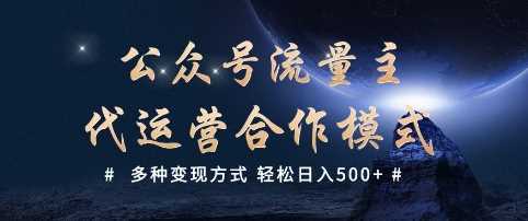 公众号流量主代运营  多种变现方式 轻松日入5张【揭秘】-富爸爸项目圈