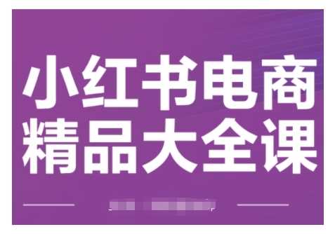 小红书电商精品大全课，快速掌握小红书运营技巧，实现精准引流与爆单目标，轻松玩转小红书电商(更新2月)-富爸爸项目圈
