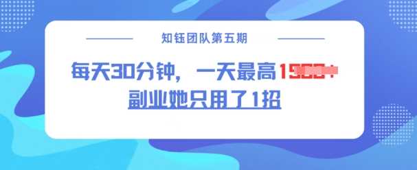 副业她只用了1招，每天30分钟，无脑二创，一天最高1.5k-富爸爸项目圈
