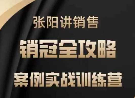 张阳讲销售实战训练营，​案例实战训练，销冠全攻略-富爸爸项目圈