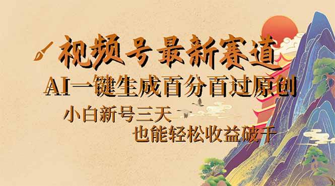 （14363期）视频号最新爆火赛道，AI一键生成百分百过原创，小白新号三天，也能轻松…-富爸爸项目圈