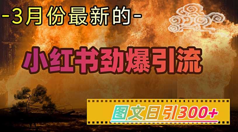 小红书超劲爆引流手段，图文日引300+轻松变现1W-富爸爸项目圈