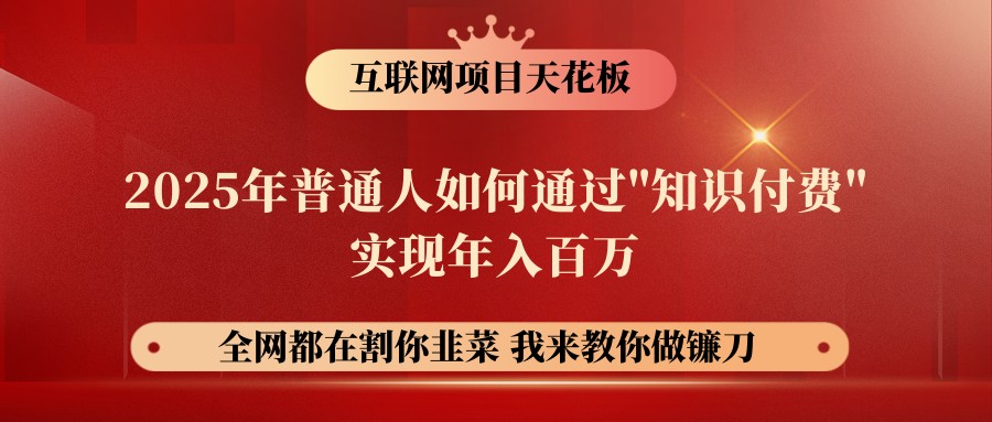 网创项目终点站-镰刀训练营超级IP合伙人，25年普通人如何通过“知识付费”年入百万-富爸爸项目圈