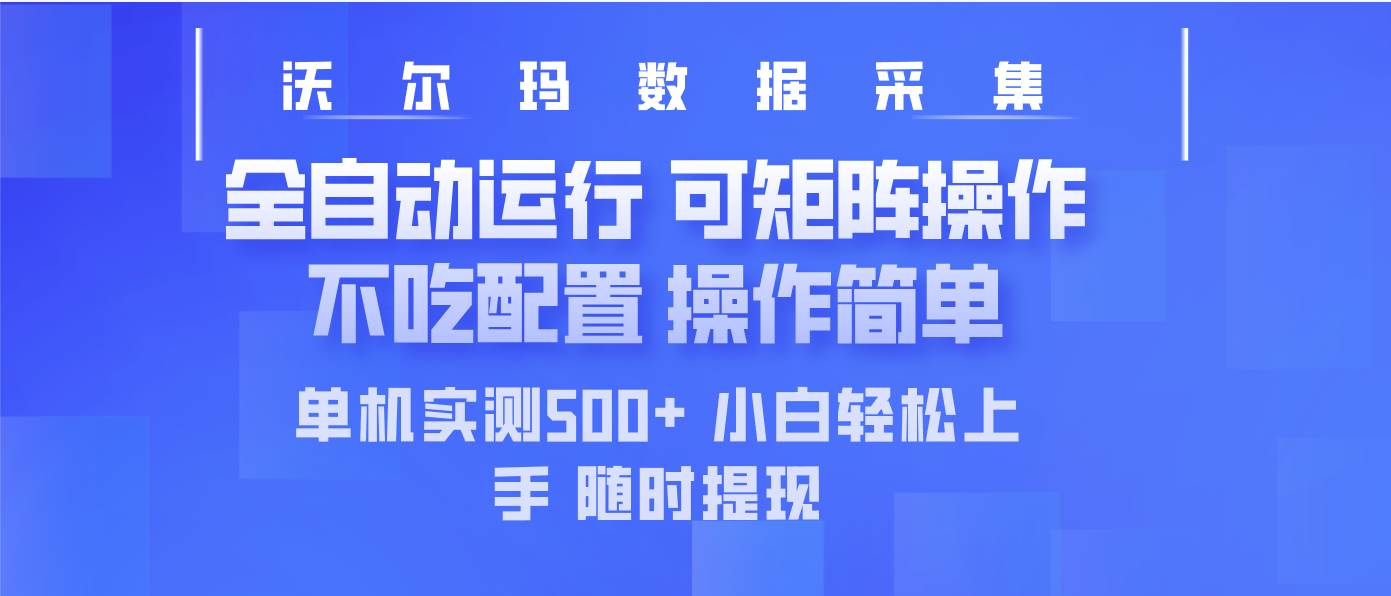 （14560期）最新沃尔玛平台采集 全自动运行 可矩阵单机实测500+ 操作简单-富爸爸项目圈