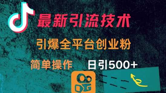 最新引流方法，引爆全平台的一个创业粉，简单操作日引300+-富爸爸项目圈