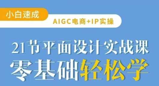 AIGC电商必备实操21节平面设计实战课，教你玩转AI-富爸爸项目圈