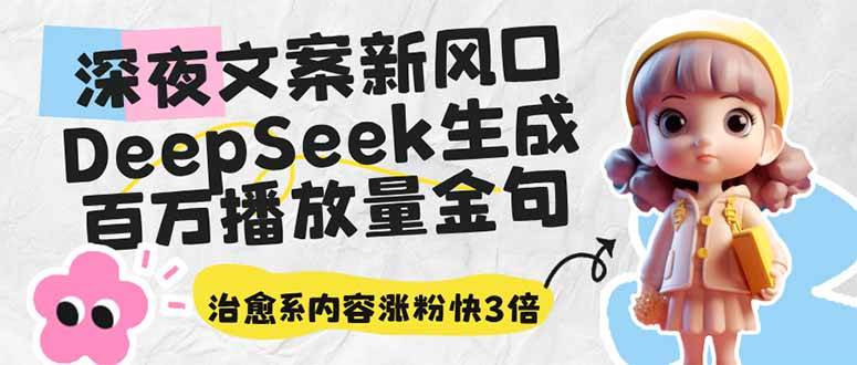 （14587期）深夜文案新风口：DeepSeek生成百万播放量金句，治愈系内容涨粉快3倍-富爸爸项目圈