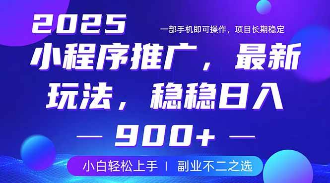 （14137期）25年小程序掘金最新玩法，稳稳日入900+，副业兼职的不二之选-富爸爸项目圈