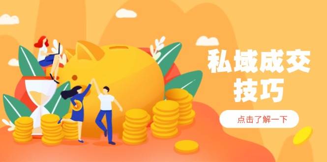 私域成交技巧，帮你从入门到精通，破解四大痛点，快速变现，轻松收钱-富爸爸项目圈