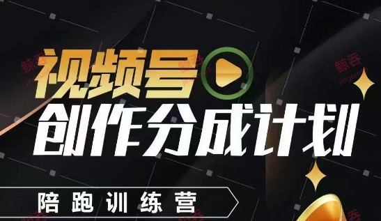 视频号创作分成计划陪跑训练营，手把手教会你如何制作视频，细水长流型项目-富爸爸项目圈
