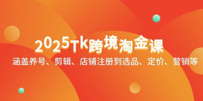 （14638期）2025Tk跨境淘金课：涵盖养号、剪辑、店铺注册到选品、定价、营销等-富爸爸项目圈