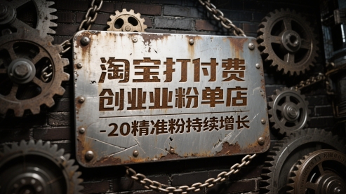 淘宝打付费创业粉单店每天稳定10-20精准粉持续增长【揭秘】-富爸爸项目圈