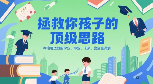 付费文章：拯救你孩子的顶级思路，彻底聊透他的学业、事业、未来，含金量满满-富爸爸项目圈