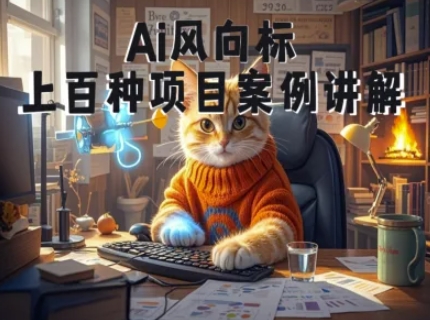 Ai风向标-附100种项目案例玩法-0基础小白到大神ai视频商业应用教学-富爸爸项目圈