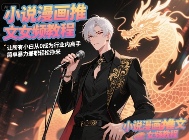 小说漫画推文女频教程，让所有小白从0成为行业内高手，简单暴力兼职轻松挣米-富爸爸项目圈