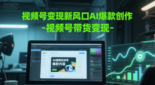 视频号变现新风口AI爆款创作-视频号带货变现-富爸爸项目圈