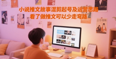 小说推文故事混剪起号及运营思路，看了做推文可以少走弯路-富爸爸项目圈