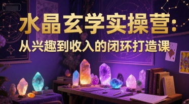 水晶玄学实操营：从兴趣到收入的闭环打造课-富爸爸项目圈