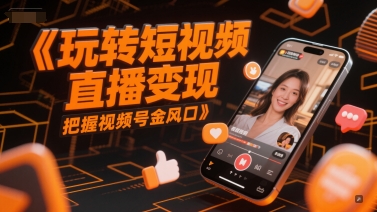 玩转短视频直播变现，把握视频号金风口-富爸爸项目圈