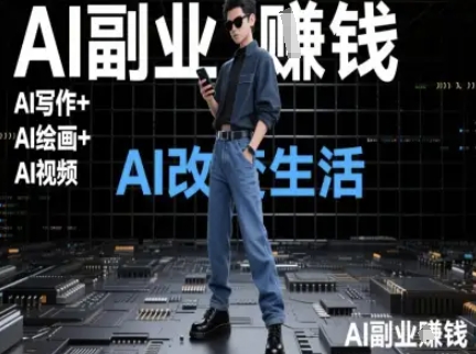 AI改变生活（Ai写作+AI绘画+Ai视频），AI副业挣钱-富爸爸项目圈