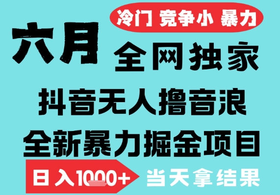 2025年6月高爆抖音无人直播最新撸音浪掘金项目，无脑日入1k+，低门槛小白可做，可矩阵放大【揭秘】-富爸爸项目圈