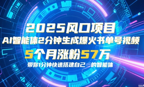 AI智能体2分钟一键生成爆火书单号原创视频，5个月涨粉57w，带你零代码1分钟搭建智能体-富爸爸项目圈