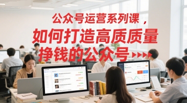 公众号运营系列课，如何打造高质量挣钱的公众号-富爸爸项目圈
