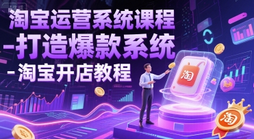 淘宝运营系统课程-打造爆款系统-淘宝开店教程-富爸爸项目圈