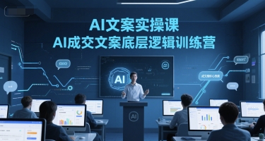 AI文案实操课，AI成交文案底层逻辑训练营-富爸爸项目圈