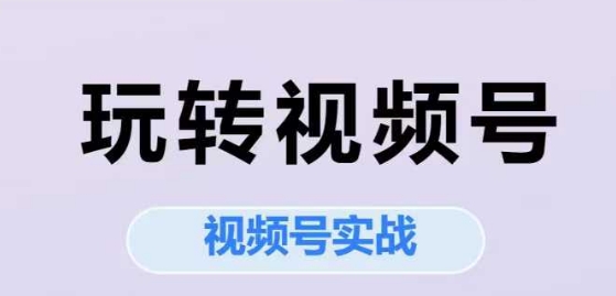 玩转视频号，视频号实战系列课-富爸爸项目圈