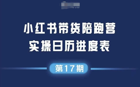 小红书第17期带货陪跑营，不囤货，无不直播，无不投流，通过选品+笔记内容+测品+笔记铺量+矩阵运营打爆款-富爸爸项目圈