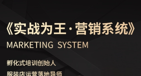 服装老板必修课《实战为王-营销系统》实现业绩被动式增长-富爸爸项目圈