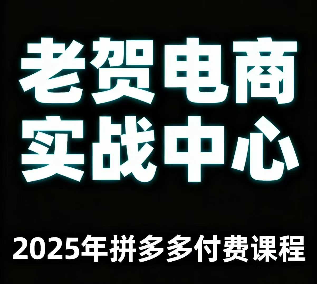 老贺电商2025年拼多多付费课程，用通俗易懂的方法告诉你多多怎么玩-富爸爸项目圈