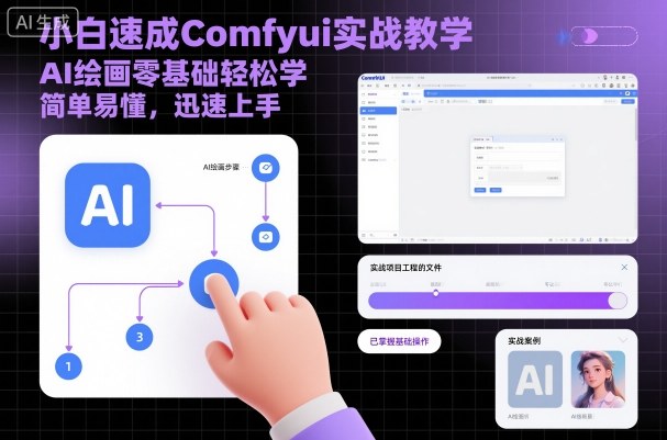小白速成Comfyui实战教学，AI绘画零基础轻松学，简单易懂，迅速上手-富爸爸项目圈