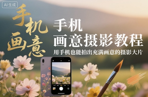 手机画意摄影教程，用手机也能拍出充满画意的摄影大片-富爸爸项目圈